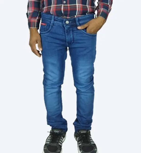 Men’s Slim Fit Stretchable Blue Denim Jeans – Comfortable Everyday Wear