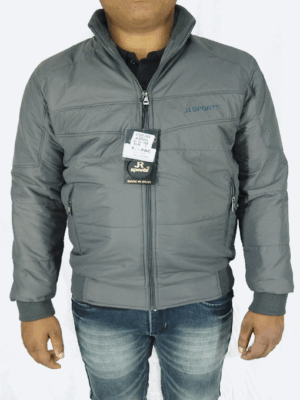 Grey Quilted Puffer Jacket – Men’s Lightweight Winter Wear