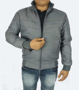 Grey Quilted Puffer Jacket – Men’s Lightweight Winter Wear