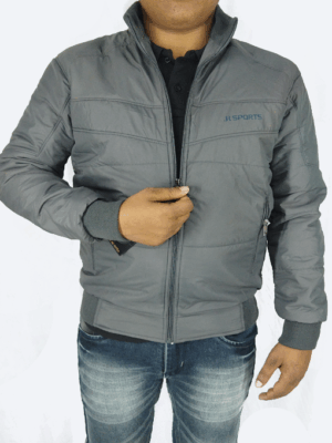 Grey Quilted Puffer Jacket – Men’s Lightweight Winter Wear