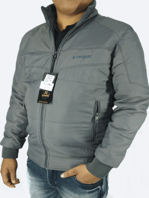 Grey Quilted Puffer Jacket – Men’s Lightweight Winter Wear