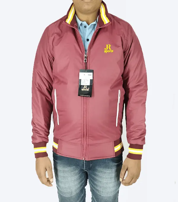 Maroon Athletic Winter Jacket – Lightweight, Windproof & Stylish