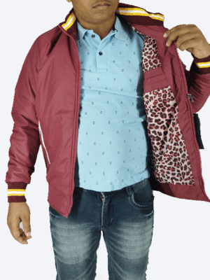 Maroon Athletic Winter Jacket – Lightweight, Windproof & Stylish