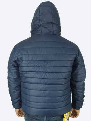 Navy Blue Hooded Puffer Jacket – Ultra-Warm, Lightweight & Windproof