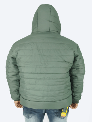 Olive Green Hooded Puffer Jacket – Ultra-Warm, Lightweight & Windproof Winter Wear