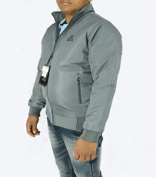 Steel Grey Winter Jacket – Lightweight, Windproof & Daily Wear Comfort - Image 2