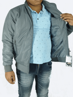 Steel Grey Winter Jacket – Lightweight, Windproof & Daily Wear Comfort