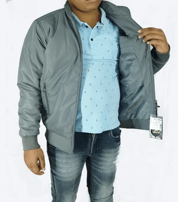 Steel Grey Winter Jacket – Lightweight, Windproof & Daily Wear Comfort - Image 4