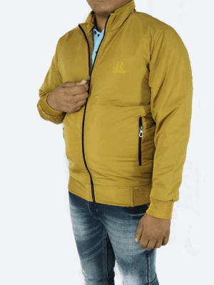 Mustard Yellow Winter Jacket – Lightweight, Windproof & Casual Daily Wear