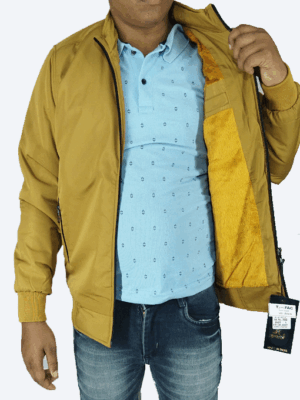 Mustard Yellow Winter Jacket – Lightweight, Windproof & Casual Daily Wear