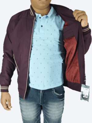 Wine Varsity Winter Jacket – Stylish, Warm & Lightweight Daily Wear