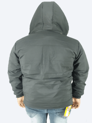 Messi Reversible Winter Jacket – Black & Red | Dual-Style, Warm & Windproof