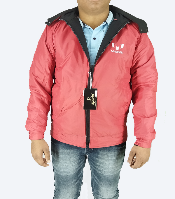 Messi Reversible Winter Jacket – Black & Red | Dual-Style, Warm & Windproof - Image 3