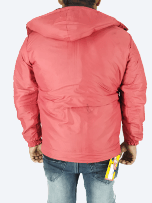 Messi Reversible Winter Jacket – Black & Red | Dual-Style, Warm & Windproof