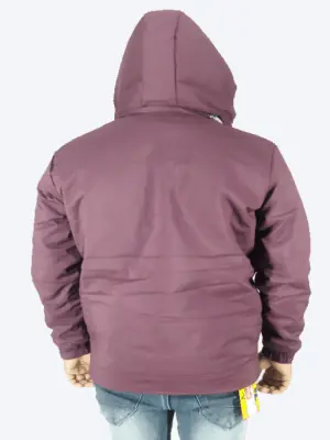 Messi Reversible Winter Jacket – Black & Maroon | Dual-Style, Warm & Windproof