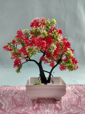 Premium Decorative Artificial Flower Bonsai Tree for Home, Office & Tabletop