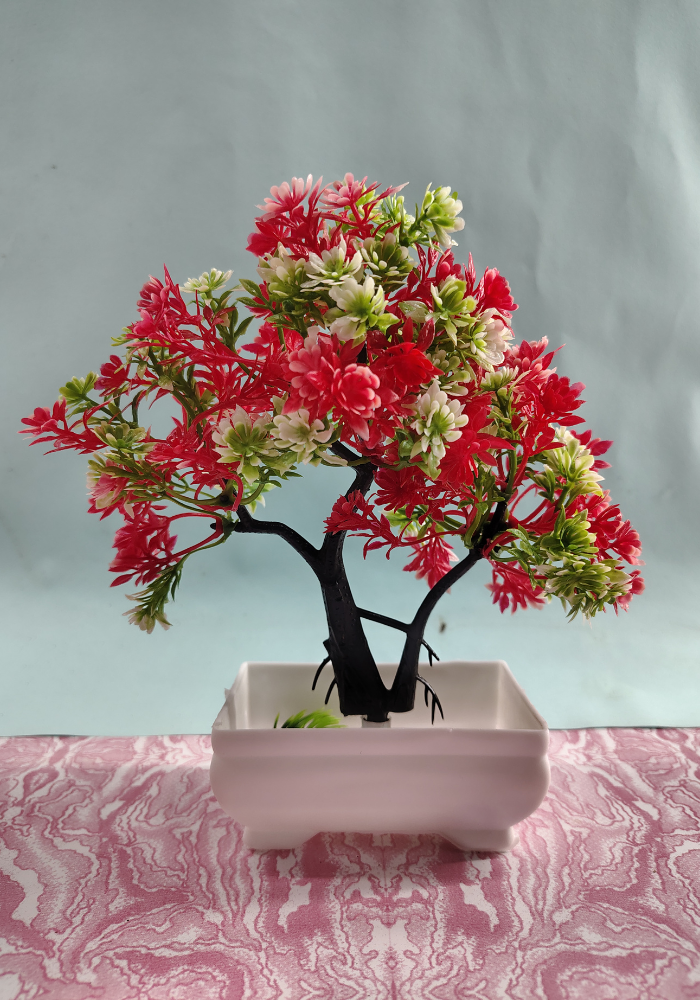 Premium Decorative Artificial Flower Bonsai Tree for Home, Office & Tabletop